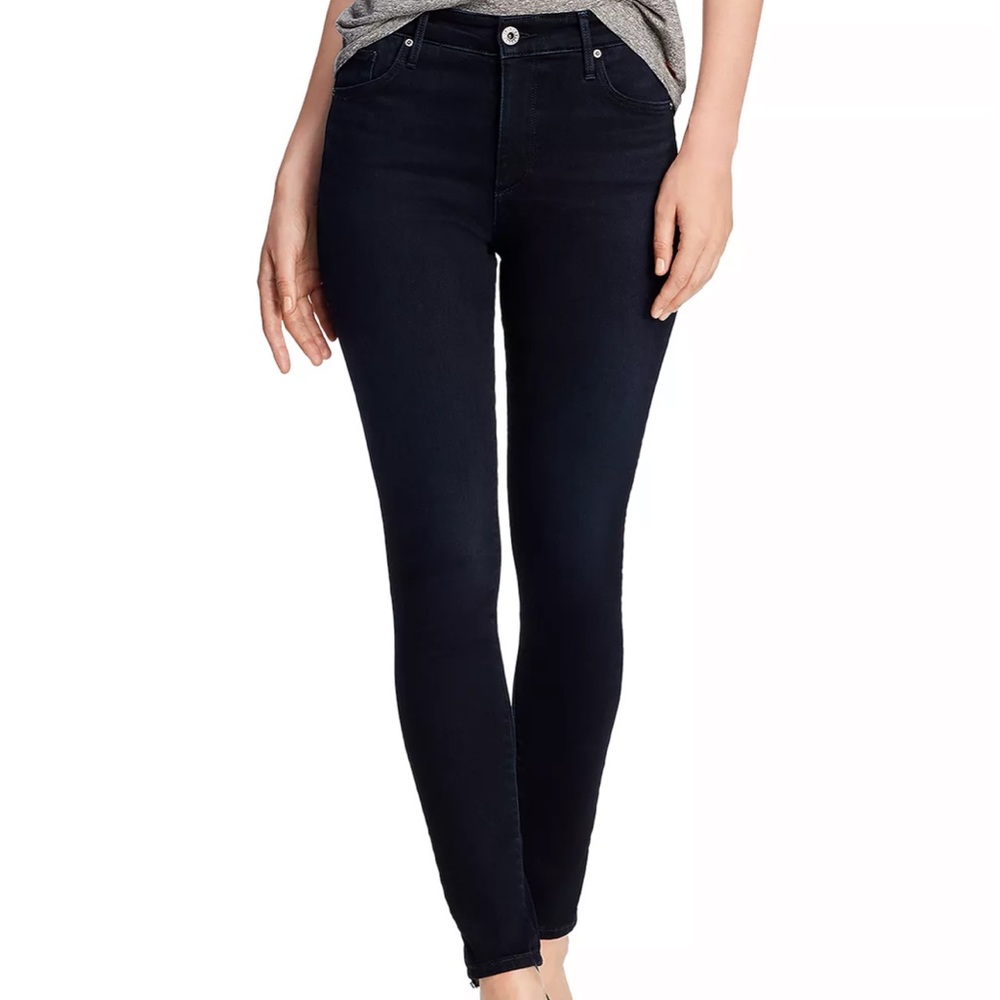 AG dark blue skinny denim jeans